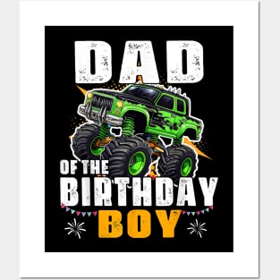 Dad Of The Birthday Boy Monster Truck Birthday Family Posters and Art